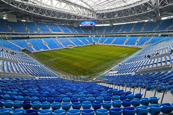 Il capmo dello stadio Saint-Petersburg Arena